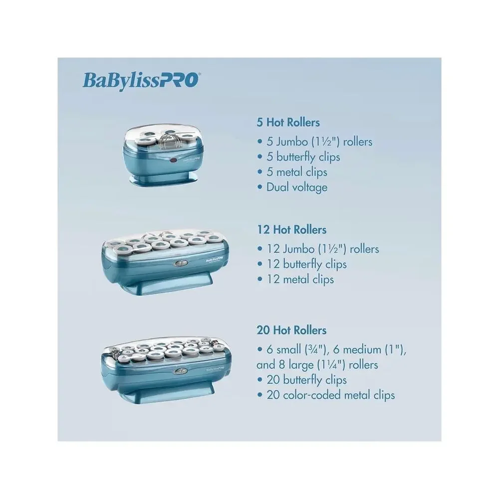 Open box BaBylissPRO Nano Titanium Professional Hot Rollers For All Hair Lengths